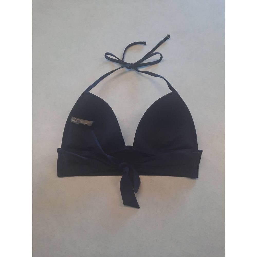 Aerie size S Perky Triangle Bikini Top Navy Blue - Picture 2 of 4